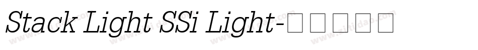 Stack Light SSi Light字体转换